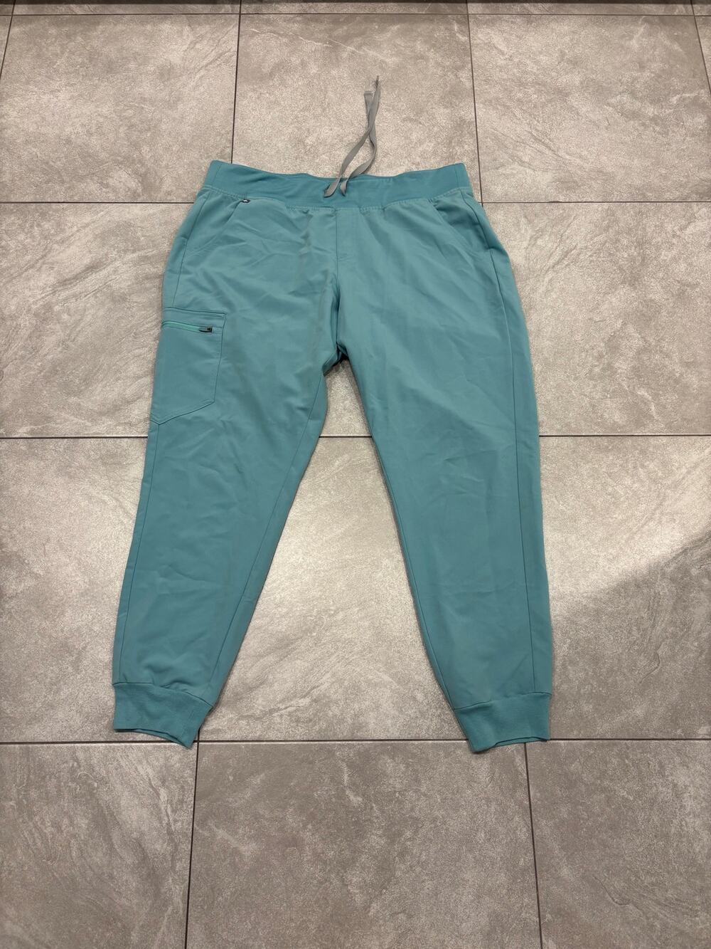 FIGS Zamora Jogger Scrub Pants Caribbean Blue Women Small XL Athletic Medical